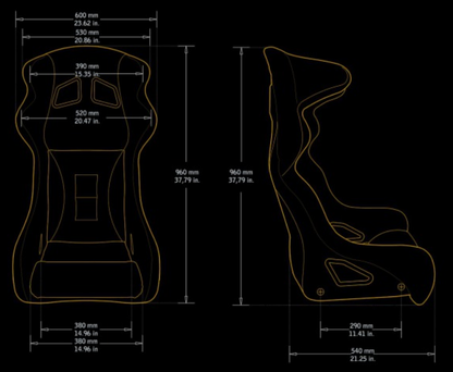 Racing Seat Bimarco Phantom Welur Blue FIA