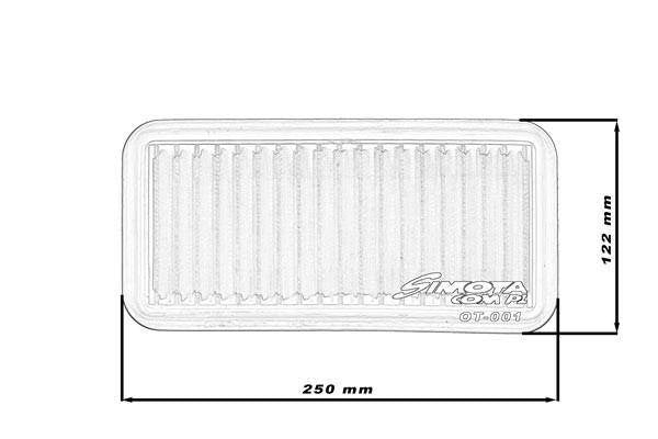 Simota Panelfilter OT001 250x122mm