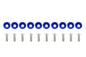 Decorative screws M6x1.0 15mm JDM Blue