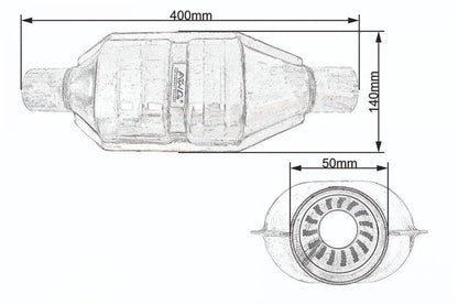 Catalytic converter cover resonator fi 60 AWG