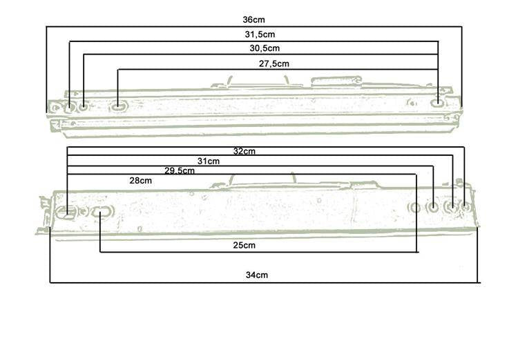 Seat Rails universal double adjustable