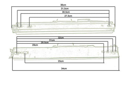 Seat Rails universal double adjustable