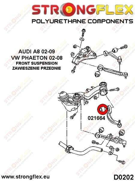 Hinteres Lager der vorderen Strebe