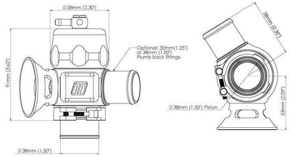 Turbosmart Blow Off Dual Port 38mm UNI