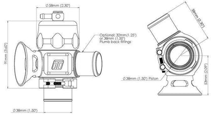 Turbosmart Blow Off Dual Port 38mm UNI