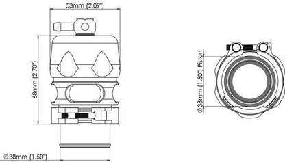 Turbosmart Blow Off Vee Port Pro 38mm
