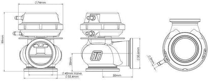 Turbosmart Wastegate Compgate 40mm 0,5 Bar