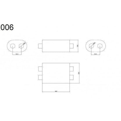 Mittelschalldämpfer 60mm RM