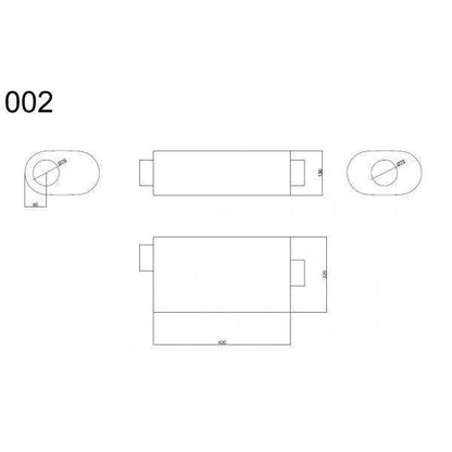 Mittelschalldämpfer 70mm RM