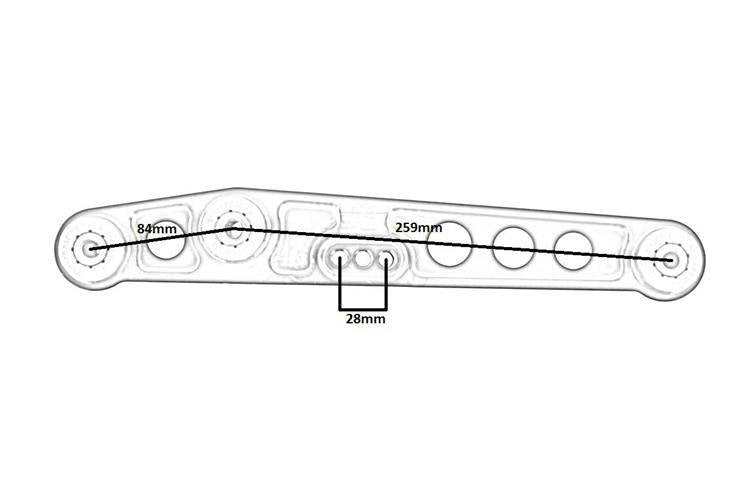 Control arms Honda Civic V Rear Lower Red LCA