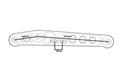 Control arms Honda Civic V Rear Lower Red LCA