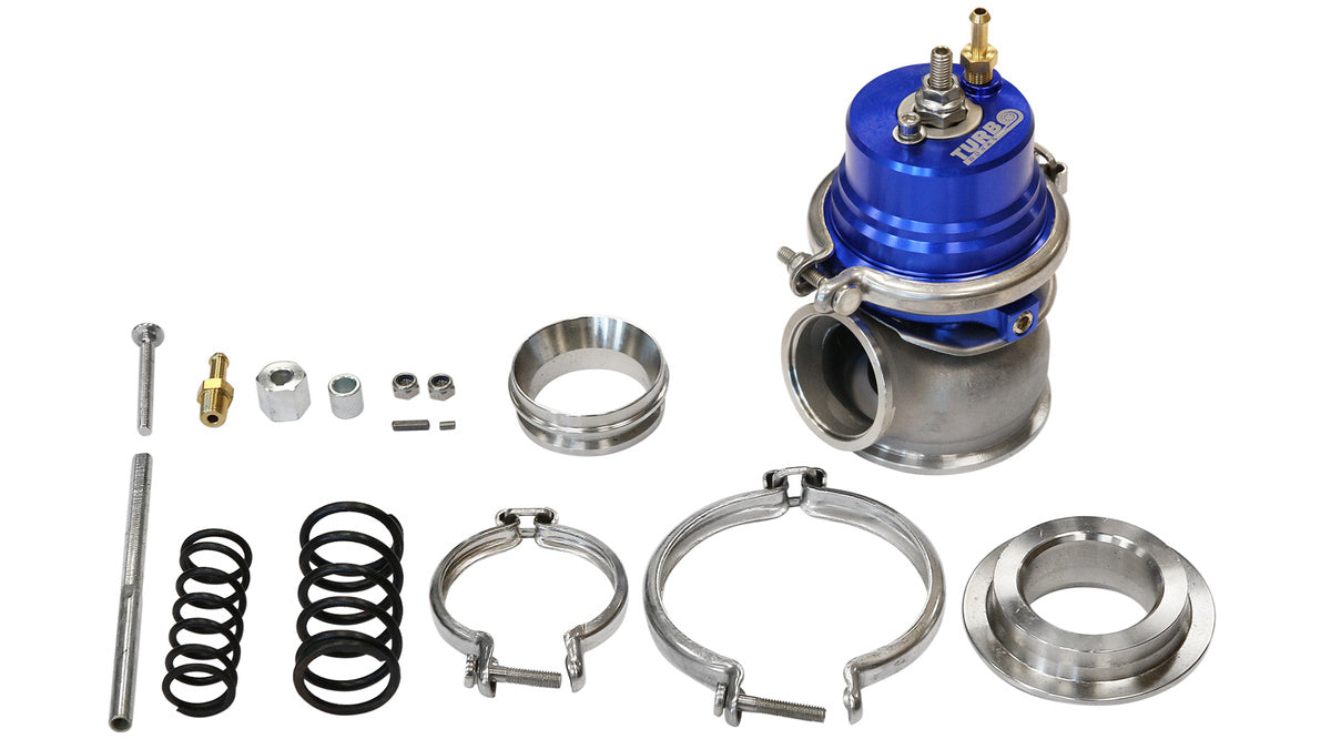 TurboWorks Externes WasteGate 50mm 1,6 Bar V-Band Blau