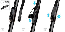 Flacher, rahmenloser Silikon-Wischerblatt 600 mm (umgekehrter Haken)