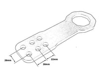 Towing bracket front black