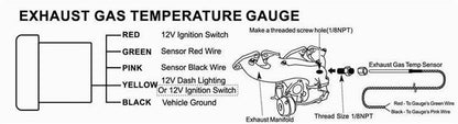 ADDCO Gauge 52mm - Exhaust Temperature
