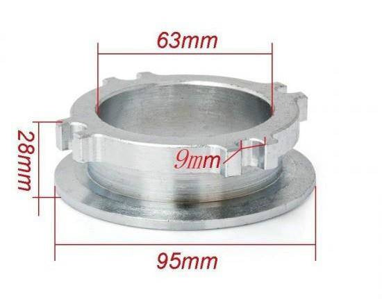 Downpipe T03 4 bolts 2,5" V-Band
