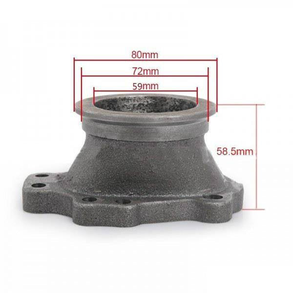 Turbo Downpipe T25 8 Bolt to 2.5" V-Band