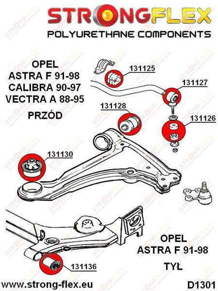 Satz Buchsen für vorderen Stabilisator