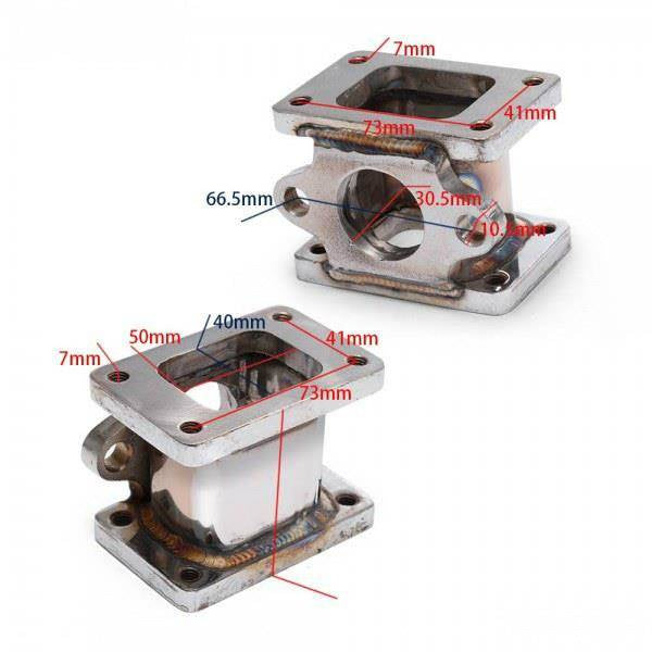 Flansch-Reduzierung unter Turbo T2/T25-T2/T25 Wastegate 38mm