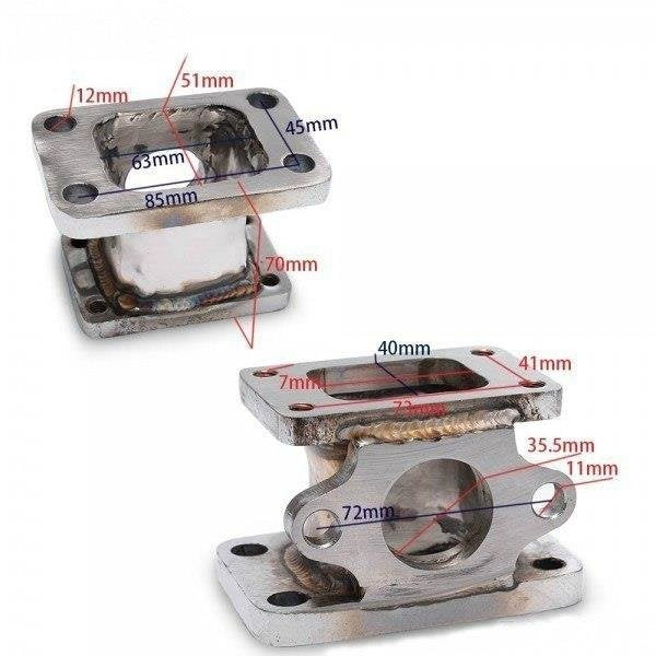 Flansch-Reduzierung unter Turbo T2/T25-T3 Wastegate 38mm