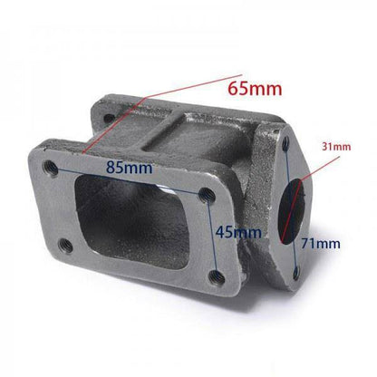 Flange reduction under turbo T3-T3 wastegate 38mm