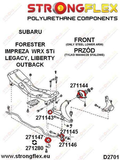 Front & rear anti roll bush kit