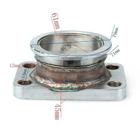 Downpipe T3 2,5" V-Band Edelstahl