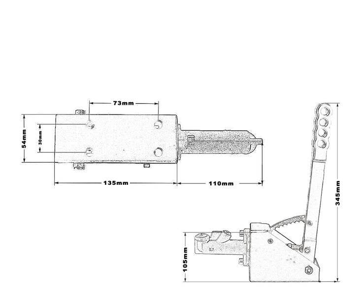 Hydraulic handbrake B04 Upper TurboWorks