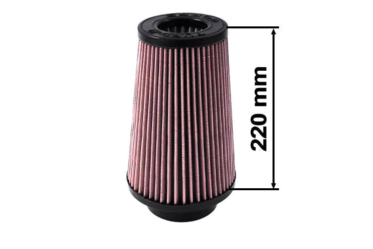 TurboWorks Luftfilter H:220mm DIA:60-77mm Lila