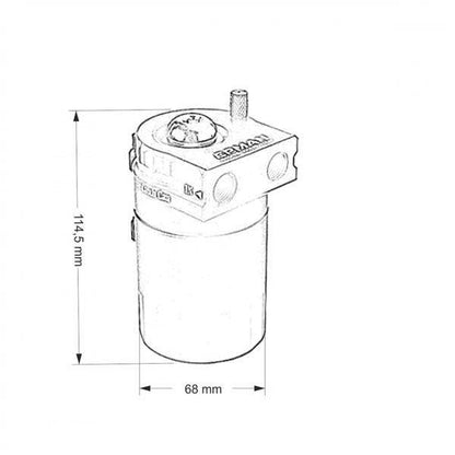 Oil catch tank Epman PRO Black 10,15 mm