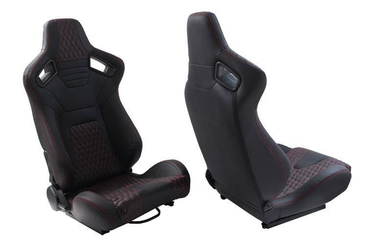 Rennsitz Racer PVC Schwarz