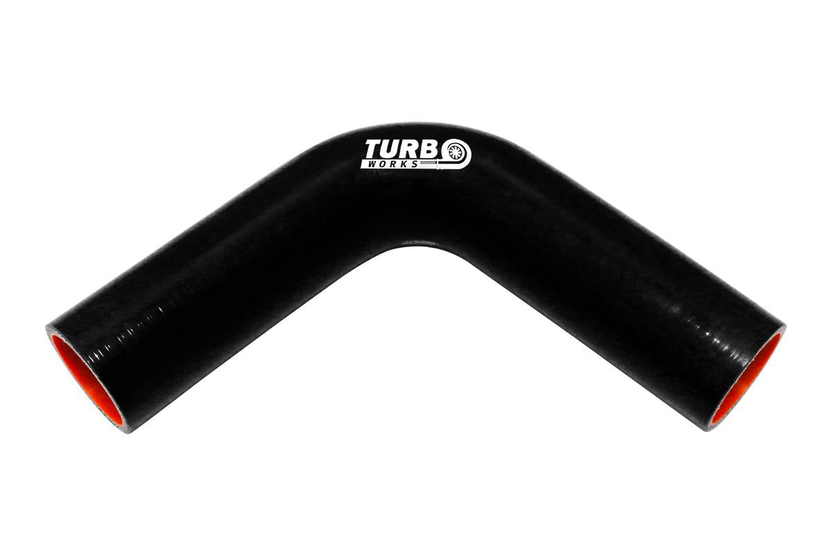 90°-Bogen TurboWorks Pro Schwarz 80mm XL
