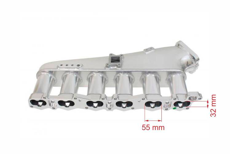 Intake manifold Nissan RB26 with throttle body and fuel rail
