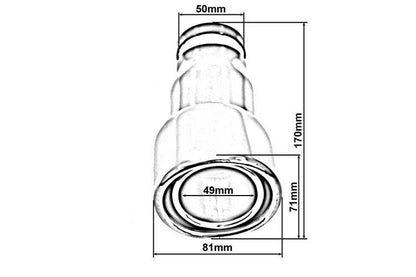 Exhaust Pipe End 81x71mm input 50mm