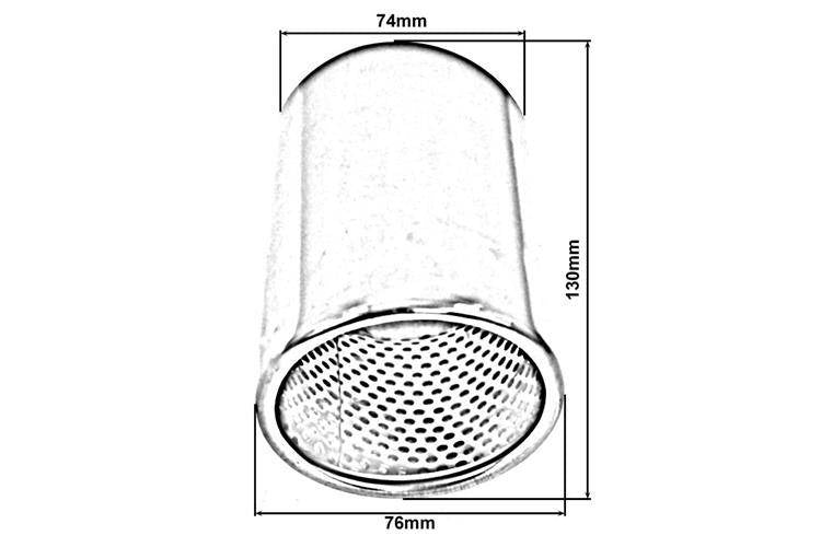 Exhaust Pipe End 76mm input 76mm