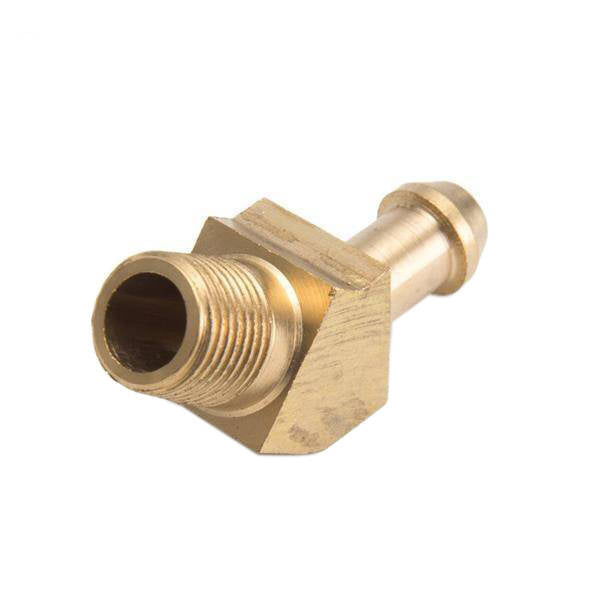 Nipple 1/8" to 6mm hose 45 degrees Brass