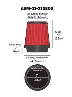 AEM Air Filter 21-210EDK 152mm