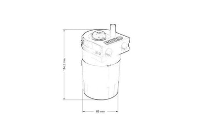 Oil catch tank TurboWorks PRO Blue 10,15 mm