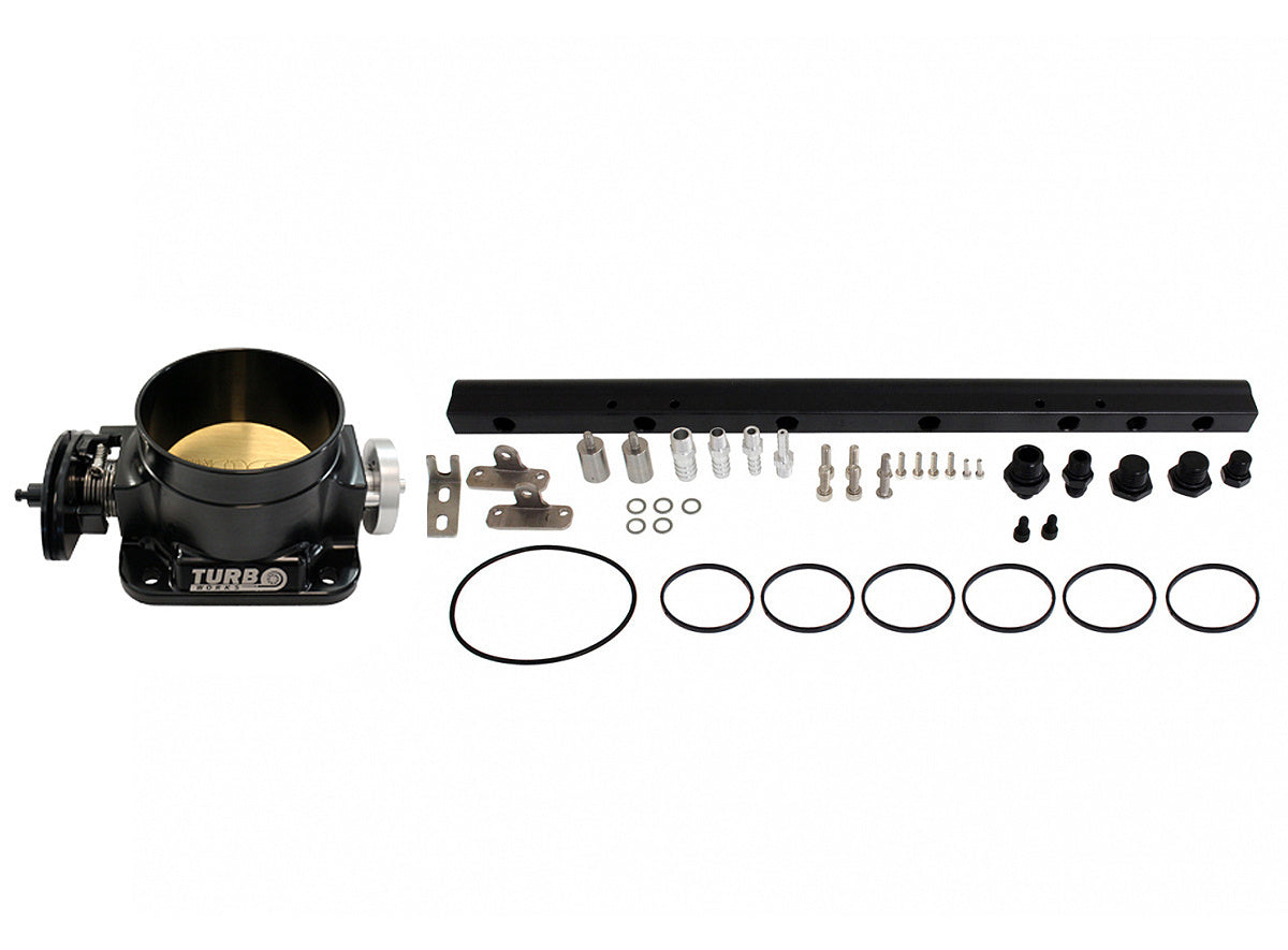 Intake manifold BMW M52 with throttle body and fuel rail