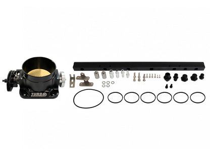 Intake manifold BMW M52 with throttle body and fuel rail