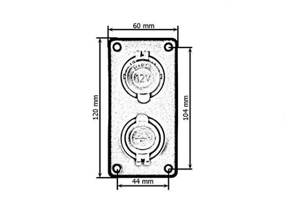 Dual Panel 1xUSB 3.1A, 1xZ