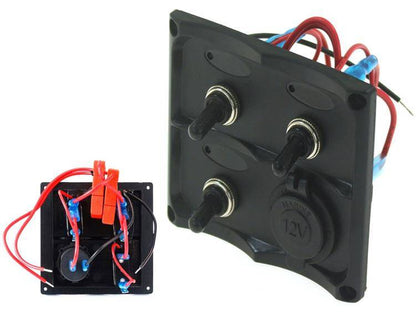 Schaltpanel 12V SPST/AN-AUSx3, 1xGZ, 2B 15A IP68