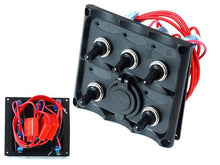 Switch Panel 12V SPST/ON-OFFx5, 2xUSB, 3B 15A IP68