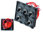 Switch Panel 12V SPST/ON-OFFx5, 2xUSB, 3B 15A IP68