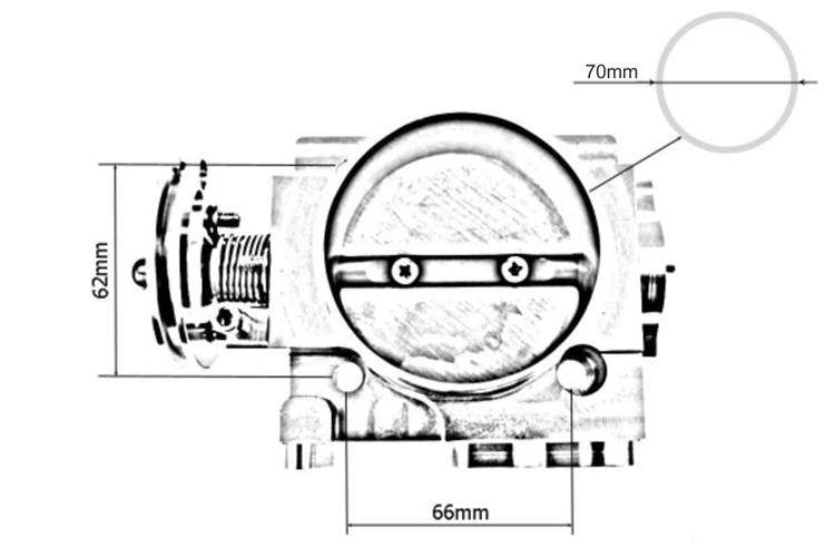 Throttle body TurboWorks Subaru WRX STI EJ20 EJ25 GDA GDB 70mm