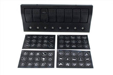 Switch 12/24V ON-OFFx5, 1xZ, 2xUSB 3,1A ,1xLED volt, 3xB 15A IP68 Blue