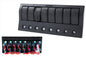 Schalter 12/24V EIN-AUSx5, 1xZ, 2xUSB 3,1A, 1xLED-Voltanzeige, 3xB 15A IP68 Blau