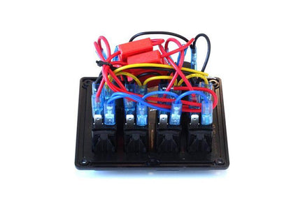 Schalter EIN-AUSx5, 1xZ, 2xUSB 3,1A, 2xB 15A Blau
