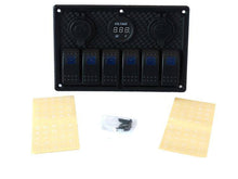 Switch ON-OFFx5, 1xZ, 2xUSB 3.1A, 2xB 15A Blue