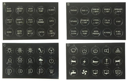 Schalter 12/24V IP68 (EIN)-AUSx1, EIN-AUSx3, 2-polig 5A, 1-polig 10A, 1-polig 15A